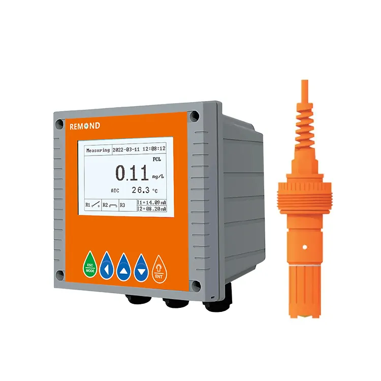 Gratis Chloor Analyzer 4-20ma Residueel Chloor Controller Zender RS485 Chloor Sensor Probe