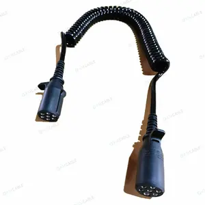 Coiled Spiral Cable Price 7 Pin Rv System Trailer Charging Cable