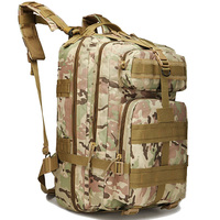 Sac à dos tactique de randonnée AYPPRO 35L avec support de cadre externe, sac à dos en nylon imperméable camouflage pour le trekking et le camping