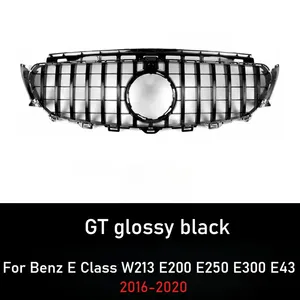 Grille avant StarNav pour Mercedes Benz Classe E W213 E200 E250 E300 E43 2016 2017-2020, style grille de rechange supérieure pour capot, maille de grille de course - Product Image 3