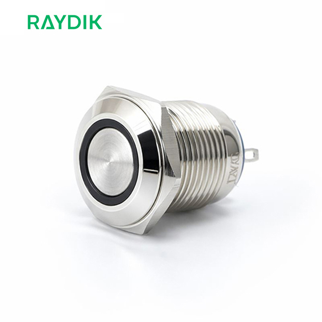 12V 24V 5V Waterproof Stainless Steel Metal Push Button Switch LED Momentary Latching Panel Mount
