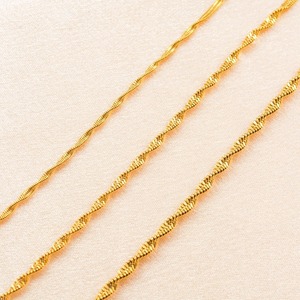 Collana a catena piatta a spirale in acciaio inossidabile da 1,5 mm/2 mm/2,5 mm, colore argento/oro/rosa, <span class=keywords><strong>per</strong></span> donna e uomo, idea regalo. - Product Image 6