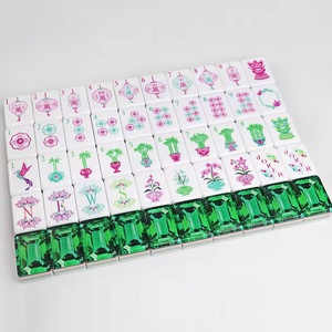 En Stock: Juego de Mahjong Americano Moderno y Lujoso, Portátil, de Cuatro Capas, con Fichas de Acrílico Verde Esmeralda - Product Image 3