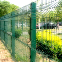 Sécurité 3D enduit de poudre/enduit de PVC galvanisé construction acier fer soudé cintrage panneau de treillis métallique clôture de jardin