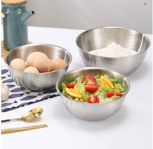 DFU246 ขนาด 7-8 นิ้ว ความจุ 800-1000 มล. อุปกรณ์เสริมอื่นๆ ชามผสม ชามสลัด กระทะผสมไข่ มีสเกลวัด - Product Image 6