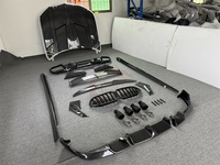 Kit de cuerpo de fibra de carbono estilo LD para BMW X6M F96 fibra de carbono labio delantero faldón lateral difusor trasero alerón trasero capó tubo de escape