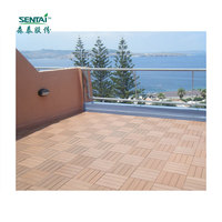 Baldosas de Madera Compuesta para Exterior, 310*310*21mm, Resistentes al Agua, Fáciles de Instalar, Baldosas de Plástico para Terraza y Balcón, Modelo 02SH1