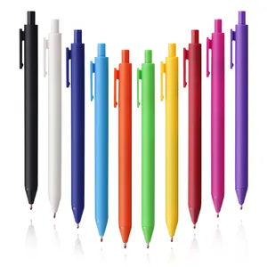 Preiswerter einfacher Stift Werbegeschenk Kugelschreiber individueller bedruckbarer Logo bedruckter Kunststoff-Kugelschreiber