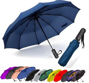 Wholesale Full <b>Automatic</b> Open Business Gifts Man Woman Durable Compact Portable Custom Logo 3 Folding <b>Umbrella</b> For The Rain - Product Image 1