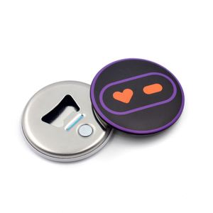 Custom Logo Magnetic Bottle Wedding Souvenir Ref Magnet Round Black With Can Opener - Product Image 6