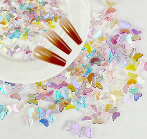 Charmes pour ongles en forme de papillon Aurora 3D, 30 pièces, décorations pour ongles en plastique scintillant, accessoires de <span class=keywords><strong>manucure</strong></span> en acrylique pour <span class=keywords><strong>salon</strong></span> DIY - Product Image 3