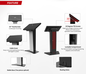 Thương mại Android tầng thường vụ 32 inch đa phương tiện Tương Tác Thông tin cảm ứng <span class=keywords><strong>kiosk</strong></span> - Product Image 3