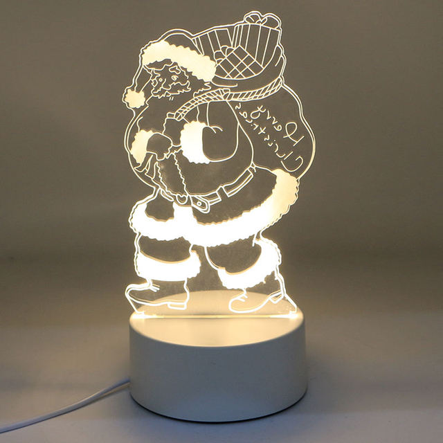 Photo Creative 3D Illusion Anime Lamparas Acrylic Table Desk Base LED Christmas Lamp Kid's Room Decor Night Light Base