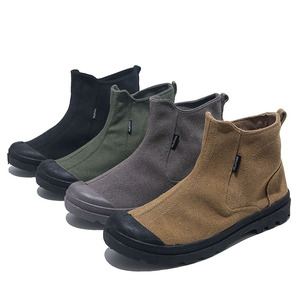 2026 New Style High-Top Outdoor Jungle Mountaineering One-Piece Athletic Shoes - Men's and Women's <b>Canvas</b> trendy Shoes - Product Image 6