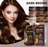 Meidu Factory 30ml Small Bag Moisturizing Dark Brown Color Shampoo Sachet Hair Dye