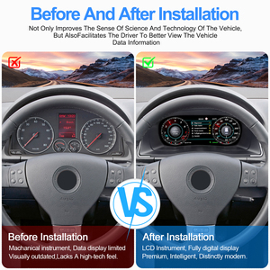 Pantalla LCD para Automóvil Navihua para <span class=keywords><strong>VW</strong></span> Golf 5 2004-2009, Velocímetro Digital, Sistema Linux, CarPlay, Pantalla Automática - Product Image 4