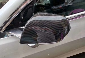 Guscio per specchietto retrovisore in fibra di carbonio a secco e adesivo per copertura specchietto retrovisore, adatti per Tesla Model Y, stile adesivo, molto venduti - Product Image 4