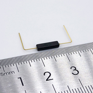 Saklar Reed Plastik Biasanya Terbuka / Sensor Kontak Magnetik Reed dengan Kabel Emas Lurus 11x2.4x2.3mm 200V - Product Image 2
