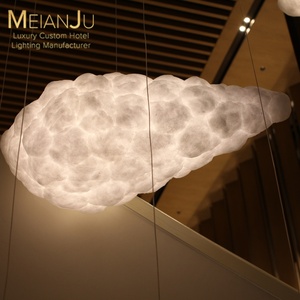 Zhongshan Personnalisable Eco <span class=keywords><strong>Coton</strong></span> Soie Nuage Lustre Multi-Couleur Pendentif Plafonnier pour Hôtel Utilisation - Product Image 3