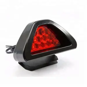 Car Light Universal F1 Style 12 LED Red Rear Tail Third Brake Stop Safety Lamp Light Car Red Strobe Fog DRL Flash Flashing