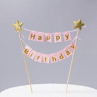 Décorations de gâteau Joyeux Anniversaire : Guirlande et Bannière pour Fêtes d'Anniversaire Garçons et Filles