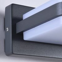 Applique Murale LED Carrée en Aluminium, Extérieure et Intérieure, IP44, Éclairage Haut et Bas, Noire, Moderne, pour Maison, Jardin, Escaliers, Chambre, Chevet, Salle de Bain
