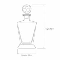 Juego de Decantador de Whisky y Vasos de Cristal para Tequila al por Mayor, Accesorios de Bar