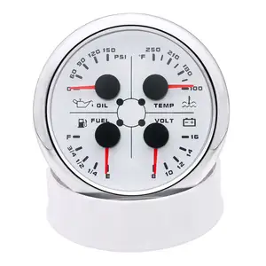 85mm 4 in1 Gauge Auto Kraftstoffs tand anzeige Wasser temperatur Öldruck Voltmeter W/Sensor