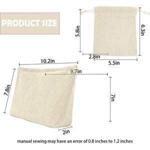 Offre Spéciale Usine Directe Vintage Velours Côtelé Fermeture À Glissière Étanche Écologique Cosmétique Cas Voyage Maquillage Sac - Product Image 5