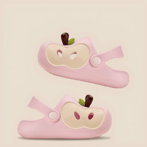 Apple Shape Sporty EVA Closed Toe Flat <b>Sandals</b> with Back Strap Soft Outdoor Cartoon Pattern Kids Summer Shoes - Product Image 1