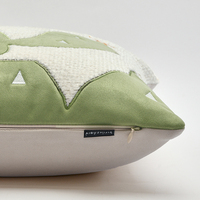Housse de coussin décorative AIBUZHIJIA à motif cactus brodé, housse de coussin vert, design original, housse de coussin décorative pour la maison