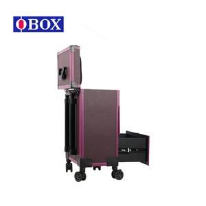 Boîte de rangement pour nail art à motif litchi rouge avec poignée et roulettes pour le rangement de cosmétiques à usage domestique Printemps 2023 - Product Image 5