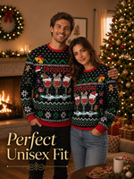 Pull de Noël unisexe imprimé numérique 3D effet prisme arc-en-ciel, tricot personnalisé OEM ODM pour la vente en gros