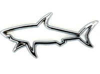 Autocollant vinyle requin, design dessin animé, auto-adhésif, pour emblème latéral de voiture, accent décoratif de garde-boue