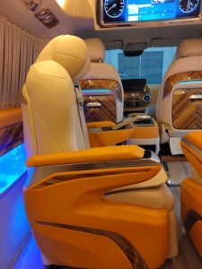 Sièges de van VIP électriques chauffants rotatifs OEM de luxe pour tuning MPV VAN RV Carnival Sprinter V250 Metris Alphard Coaster Hiace - Product Image 3