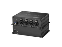 4 Kanallı XLR Dengeli Ses Fiber Optik Dönüştürücü, 20 Km SMF veya 500 Metre MMF üzerinden