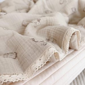 Juego de funda nórdica muselina de algodón con estampado de color sólido personalizado, venta al por mayor de fábrica, 3 uds. - Product Image 1