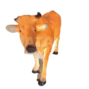 Lumière LED en forme de vache en fibre de verre 3D, adaptée à la décoration de jardin en extérieur, à l'éclairage paysager de parc et à la décoration de cour - Product Image 1