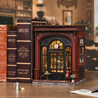 Набор для взрослых Building Blocks Mystery Book Nooks: креативный 3D деревянный пазл и кукольный домик со скрытыми историями