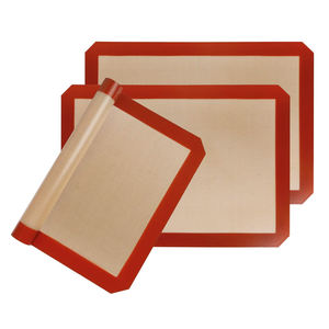 맞춤형 BPA 무료 비 스틱 실리콘 베이킹 매트 실리콘 베이킹 팬 라이너 내열성 재사용 가능한 실리콘 베이킹 시트 - Product Image 3