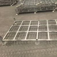 Étagère empilable en acier Q235, étagère à palettes empilable pour entrepôt, capacité de 1000 kg, étagère de stockage pliable directe d'usine pour le stockage en entrepôt