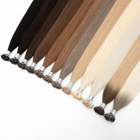 Extensions de cheveux 100% humains à pointe plate, kératine, double épaisseur, cheveux indiens bruts