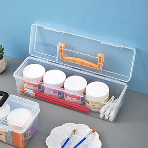 <span class=keywords><strong>Caja</strong></span> <span class=keywords><strong>de</strong></span> Plástico Rectangular Grande, Estuche para Pinceles y Lápices <span class=keywords><strong>de</strong></span> Dibujo, Organizador <span class=keywords><strong>de</strong></span> Escritorio, <span class=keywords><strong>Caja</strong></span> Transparente para Lápices <span class=keywords><strong>de</strong></span> Acuarela - Product Image 3