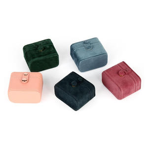 Delicate Portable Velvet Jewelry Storage <b>Box</b> Travel Mini Ring <b>Earrings</b> <b>Gift</b> Case for Women - Product Image 2