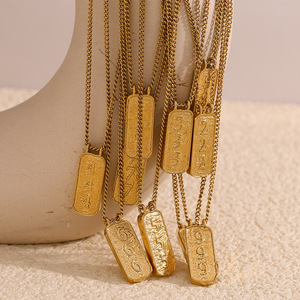 GT Vintage joyería chapado en oro collar Tarot <span class=keywords><strong>111</strong></span> Ángel número colgante collar al por mayor Acero inoxidable amor tarjeta Accesorios - Product Image 6