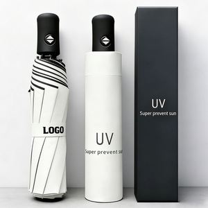 Factory Wholesale Custom Logo Rainproof Windproof 8 Bone Promo Business Gift 3 <b>Fold</b> Umbrella Portable Outdoor Umbrella for Rain - Product Image 1