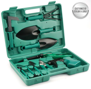 Ensemble d'outils de <span class=keywords><strong>jardinage</strong></span> professionnels personnalisés avec étui, kit de <span class=keywords><strong>jardinage</strong></span> robuste 10 pièces, <span class=keywords><strong>service</strong></span> de personnalisation couleur et logo pour <span class=keywords><strong>la</strong></span> vente en gros - Product Image 1