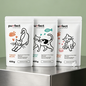 Factory OEM Cat Litter Stand Up Zipper <b>Packaging</b> <b>Bags</b> Thick Aluminum Foil Nylon Composite Flat Bottom Pouch Custom Design - Product Image 4