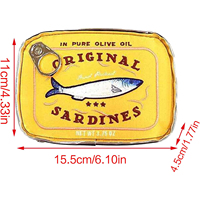 Pochette de maquillage sardine avec logo personnalisé brodé sac de rangement cosmétique en cuir PU avec fermeture éclair