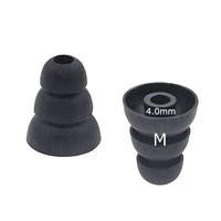 Embouts d'écouteurs de remplacement en silicone à triple bride, diamètre intérieur 4 mm, écologiques, réduction du bruit